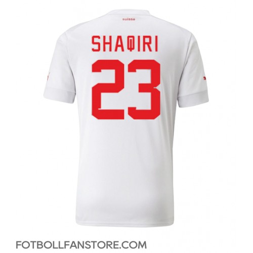 Schweiz Xherdan Shaqiri #23 Borta matchtröja VM 2022 Kortärmad Billigt